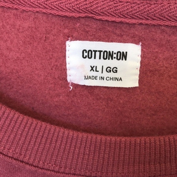 Cotton On Cropped Sweatshirt SzXL Long Sleeves Bottom & Cuffs Pink NWOT - Picture 3 of 8